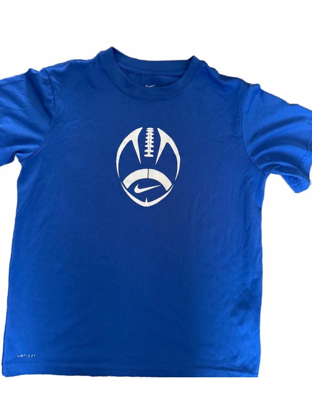 Nike Dri-FIT Blue Football Graphic T-Shirt Medium